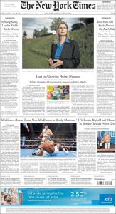 صفحه اول روزنامه نیویورک تایمز/در هنک کنگ، رهبران تسلیم خواست خیابان ها شدند