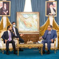 عکس/ دیدار رییس پارلمان عراق با علی شمخانی