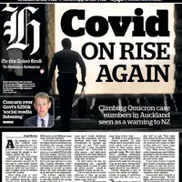 صفحه اول روزنامه نیوزیلند هرالد/ کرونا دوباره درحال افزایش است 