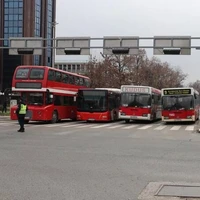 تظاهرات رانندگان اتوبوس در مقدونیه