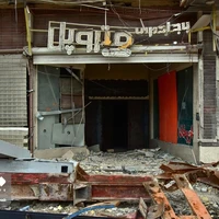 عملیات تخریب نهایی باقی‌ مانده ساختمان متروپل آبادان