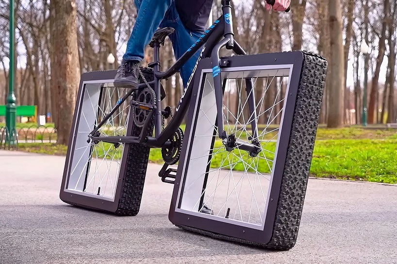 دوچرخه‌ای که با چرخ‌های مربعی خود فیزیک را به چالش می‌کشد!