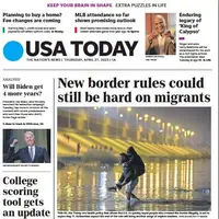 صفحه اول روزنامه یو اس ای تودی/ قوانین مرزی جدید آمریکا هنوز برای مهاجران سخت است