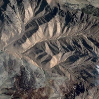 تصویر ماهواره‌ای از کوه کرکس در روستای بیدهند
