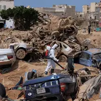 عکس/ شهر شسته شده؛ ویرانی در درنای لیبی