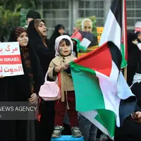 عکس/ اجتماع مادران رشتی در حمایت از فلسطین