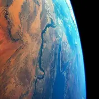 تصویری جادویی از رود نیل از زاویه دید یک فضانورد
