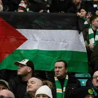 عکس/ اسکاتلندی ها پرچم فلسطین را بالا بردند