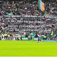 عکس/ حمایت ادامه دار هواداران شجاع اسکاتلندی از فلسطین