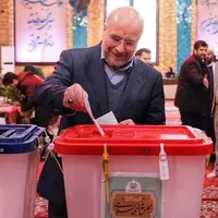 عکس/ «محمدباقر قالیباف» رای خود را به صندوق انداخت