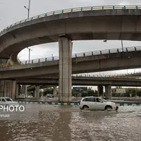 عکس/ آبگرفتگی خیابان‌های اهواز پس از باران