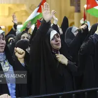 تجمع مردم قم در محکومیت جنایات جدید صهیونیست‌ها علیه مردم غزه