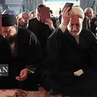 عکس/ حضور رییس قوه قضائیه در مراسم شب قدر حرم امام خمینی (ره) 