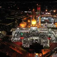 عکس/ تصاویر هوایی از حرم حضرت معصومه(س) در دومین شب قدر