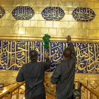 بازسازی و شستشوی ضریح ابالفضل العباس(ع) پس از پایان ماه مبارک رمضان