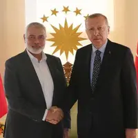 عکس/ دیدار اردوغان با هنیه در استانبول