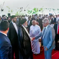 عکس/ افتتاح ابرپروژه سد و نیروگاه «اومااویا» سریلانکا ساخت مهندسان ایرانی توسط رئیسی