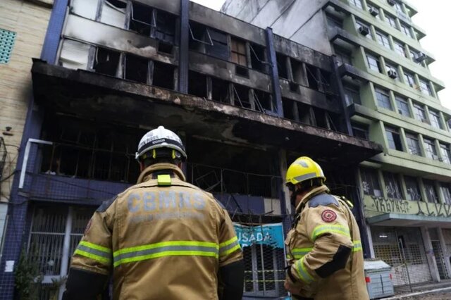 10 کُشته درپی آتش‌سوزی هتلی در جنوب برزیل