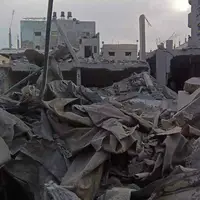 بمباران و تخریب یک بلوک مسکونی کامل در النصیرات