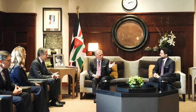 پادشاه اردن در دیدار با وزیرخارجه آمریکا چه گفت؟
