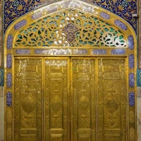 عکس/ رونمایی از درب طلای حرم امام رضا(ع) در دهه کرامت 