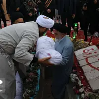 عکس/ تشییع و خاکسپاری پیکر شهدای گمنام در مسجد جمکران