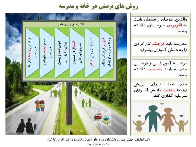 روش های تربیتی در خانه و مدرسه