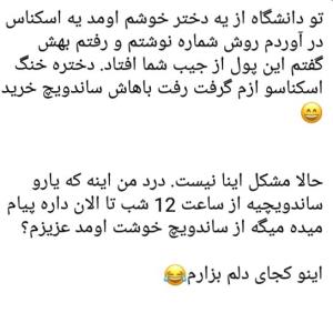 ساندویچ کوفتش بشه الهی🤣🤣🤣🤣