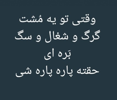 گوسفند نباشیم ....