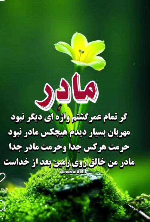 🌺🌿مادر عزیزم نگاه تو بوی بهشت می‌دهد 🌿🌺