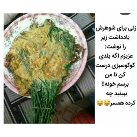 دیگه نگید کوکو سبزی می‌خوام 😜😅