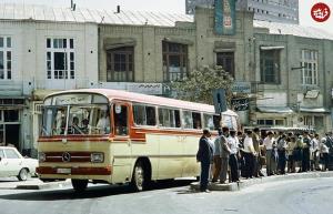 تهران،،،،قدیم ۱۳۲۶،،،،میدان توپخانه اتوبوس خطی