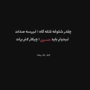 به سمت گودال از خیمه دویدم من شمر جلوتر بود دیر رسیدم من