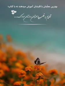 12 اردیبهشت،روزمعلم را به همه همکاران گرامی تبریک عرض میکنم.