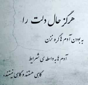 هرگز حال دلت را 
به بودن آدم ها #گره_نزن
آدم ها به واسطه #شر