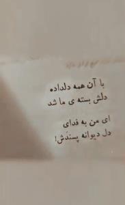 ای من به فدای دل دیوانه پسندش....