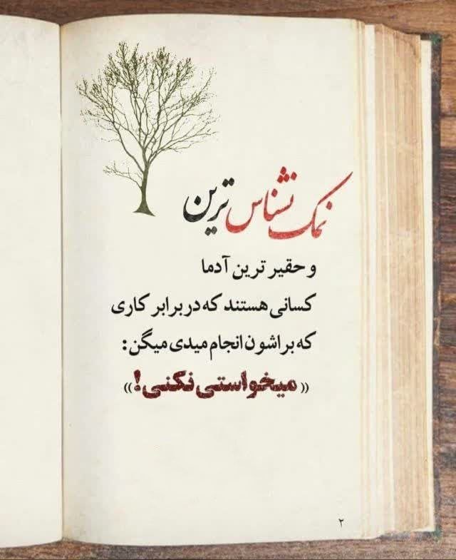 نمک نشناس ترین و‌حقیرترین آدما: