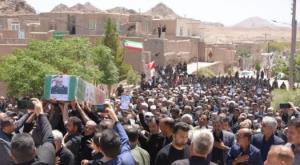 تشییع نمادین شهید کاظمی در زادگاهش روستای افین 