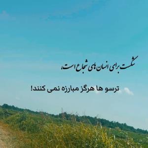 شکست برای انسان های شجاع است...🍃✔️