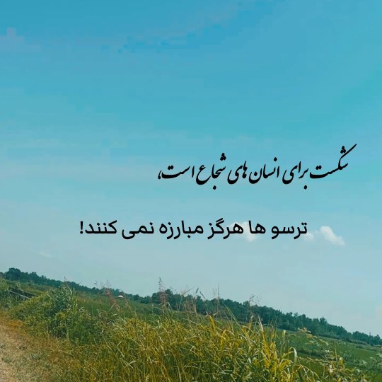شکست برای انسان های شجاع است...🍃✔️