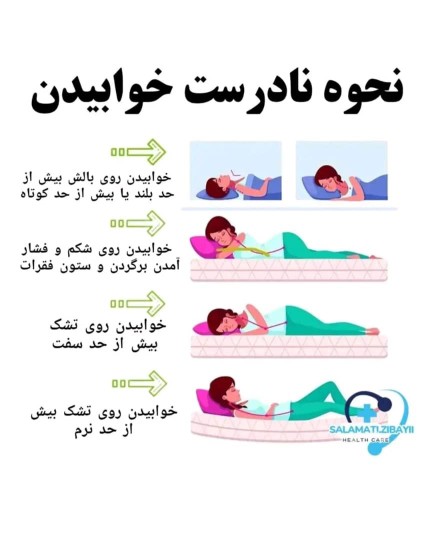 نادرست خوابیدن❌️