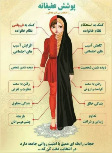 ❤️پوشش عفیفانه را انتخاب می‌کنم بخاطر...☝️☝️☝️