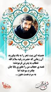 شهید متولد روز حجاب تولدت مبارک🎉
21 تیرماه به دنیا آمدی و