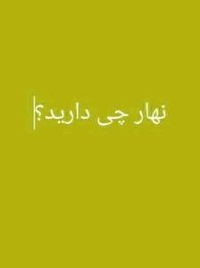 سوال پرسیدم نهار چی درست کردی خانم 