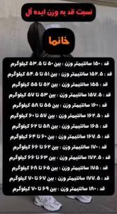 نسبت قد قد وزن خانم ها