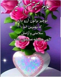سلام خوبی صبح بخیر انشاالله همیشه شاد باشی انشاالله 
