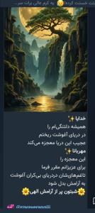 در این شب آرزو میکنم خدا هیچ کس را ناامید از خودش نکنه 