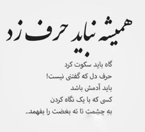 همیشه نباید حرف زد ..‌🍁