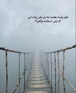 #عقل واسه بعضیا مثه پل عابر پیاده اس
ک ازش استفاده نمیکنن!!!