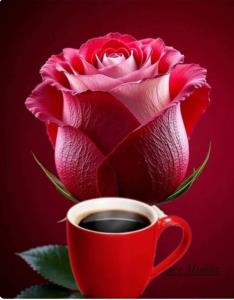 *عطر گل و طعم قهوه، هر دو یاد تو را در دل زنده می‌کنند… 💞☕